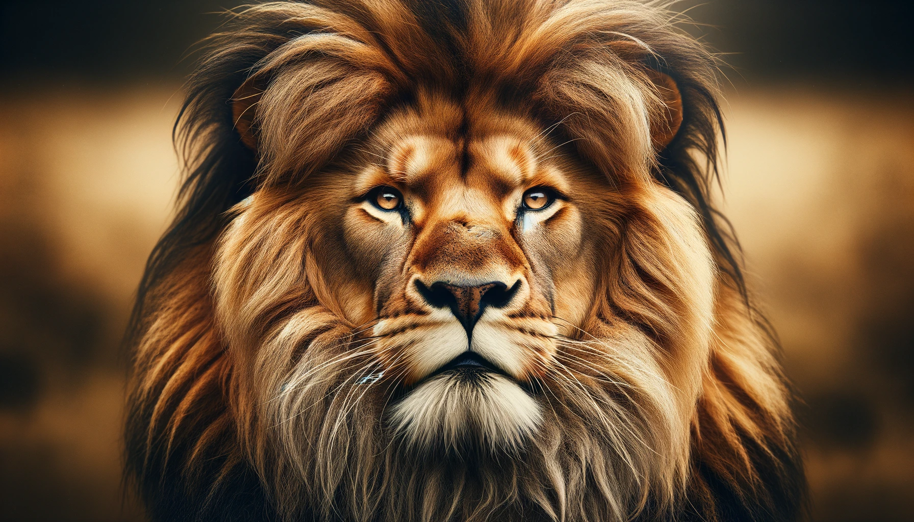 DALL·E 2023-12-07 13.19.27 - Create a wide 16 9 aspect ratio image featuring a real lion with a charismatic and impressive appearance, embodying leadership and strength. The lion